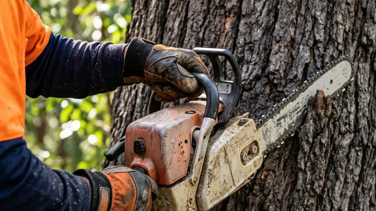 Arborist working on a Sydney tree