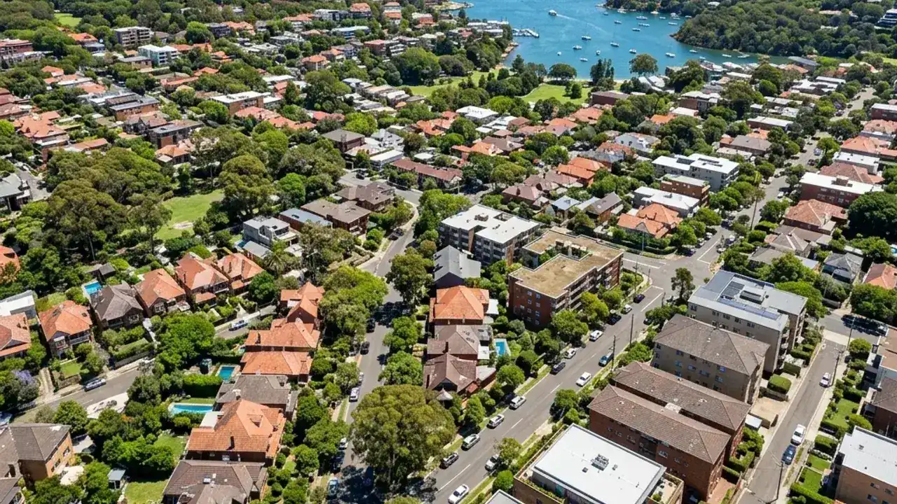 Leafy Sydney suburb with mature street trees